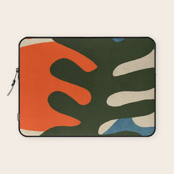 Abstract Sun and Leaf Shapes Laptop Sleeve Gallery Image 1