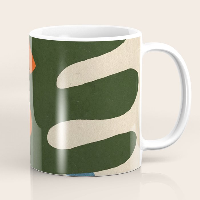 Abstract Sun and Leaf Shapes Coffee Mug Gallery Image 1