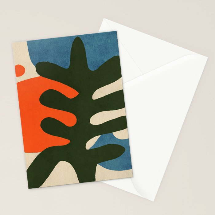 Abstract Sun and Leaf Shapes Stationery Card Gallery Image 2