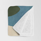 Abstract Sun and Leaf Shapes Throw Blanket Gallery Image 3