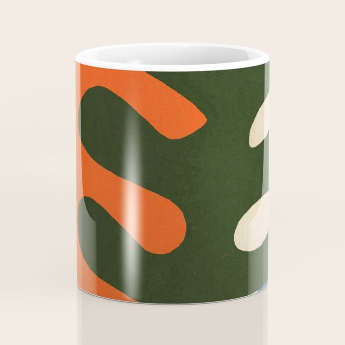 Abstract Sun and Leaf Shapes Coffee Mug Gallery Image 4