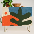 Abstract Sun and Leaf Shapes Credenza Gallery Image 1