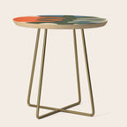 Abstract Sun and Leaf Shapes Side Table Gallery Image 1