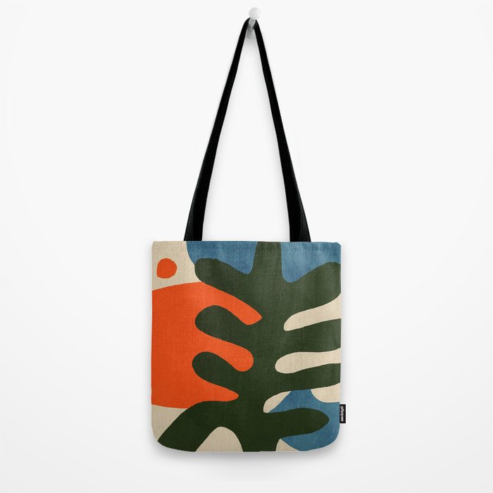 Abstract Sun and Leaf Shapes Tote Bag Gallery Image 2