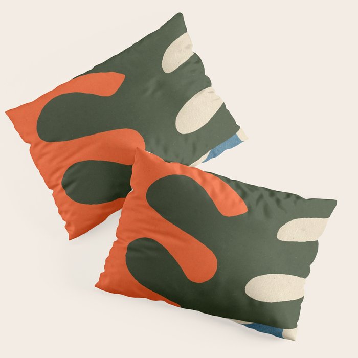 Abstract Sun and Leaf Shapes Pillow Sham Gallery Image 3
