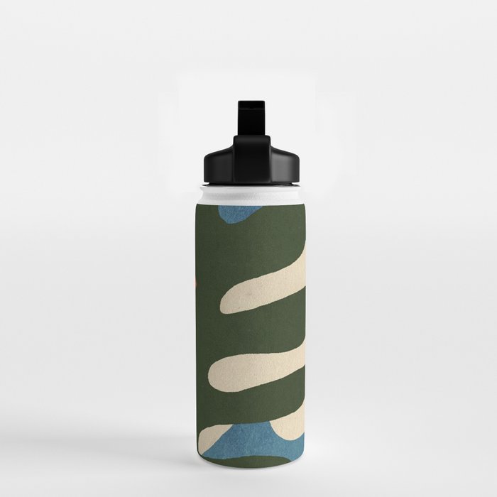 Abstract Sun and Leaf Shapes Water Bottle Gallery Image 2
