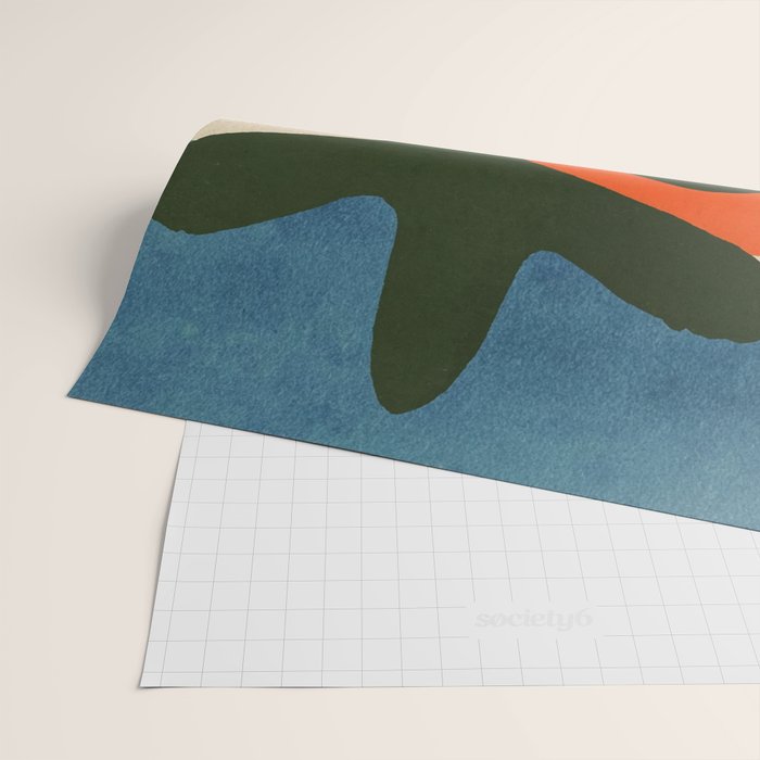 Abstract Sun and Leaf Shapes Wrapping Paper Gallery Image 2