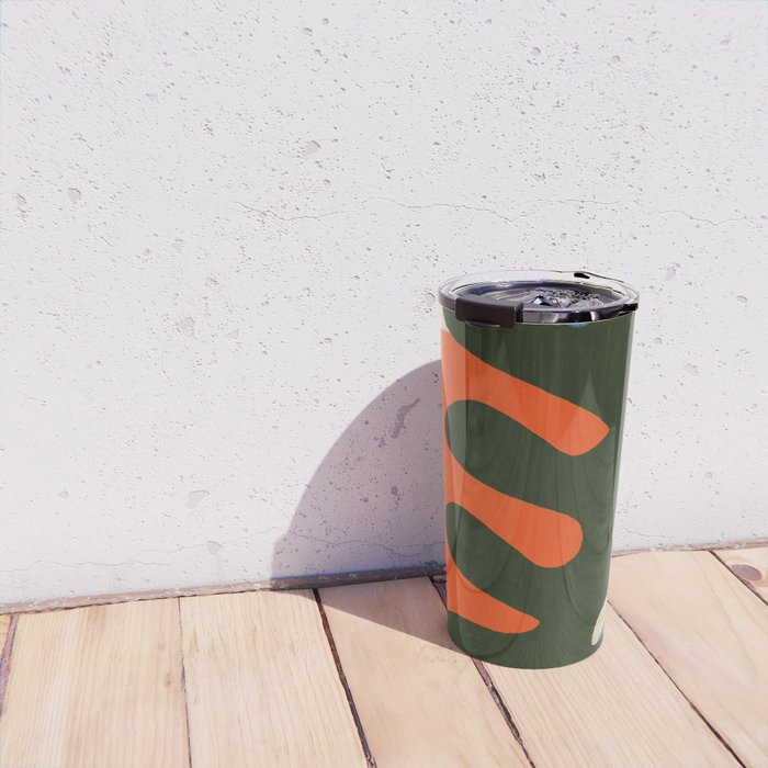 Abstract Sun and Leaf Shapes Travel Mug Gallery Image 4