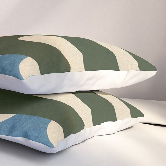 Abstract Sun and Leaf Shapes Pillow Sham Gallery Image 3