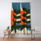Abstract Sun and Leaf Shapes Window Curtain Gallery Image 5