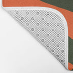 Abstract Sun and Leaf Shapes Bath Mat Gallery Image 2