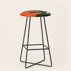 Abstract Sun and Leaf Shapes Stool Gallery Image 1