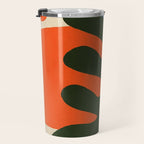 Abstract Sun and Leaf Shapes Travel Mug Gallery Image 3