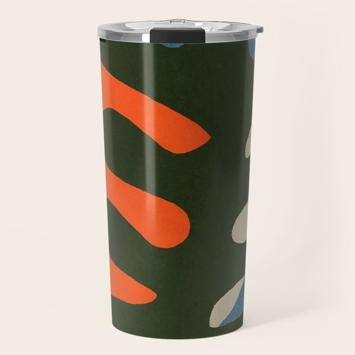Abstract Sun and Leaf Shapes Travel Mug Gallery Image 1