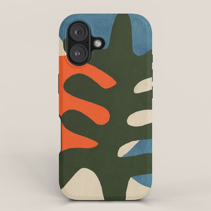 Abstract Sun and Leaf Shapes iPhone Case Gallery Image 1