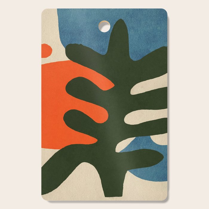 Abstract Sun and Leaf Shapes Cutting Board Gallery Image 1