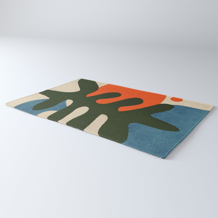 Abstract Sun and Leaf Shapes Rug Gallery Image 3