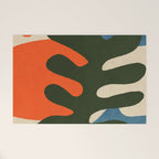 Abstract Sun and Leaf Shapes Welcome Mat Gallery Image 1