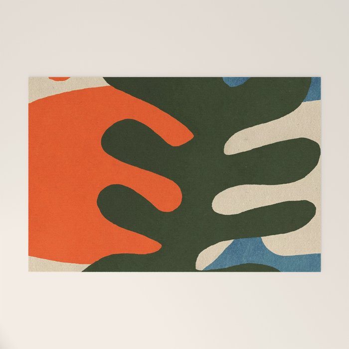 Abstract Sun and Leaf Shapes Welcome Mat Gallery Image 1