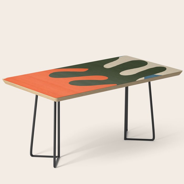 Abstract Sun and Leaf Shapes Coffee Table Gallery Image 1