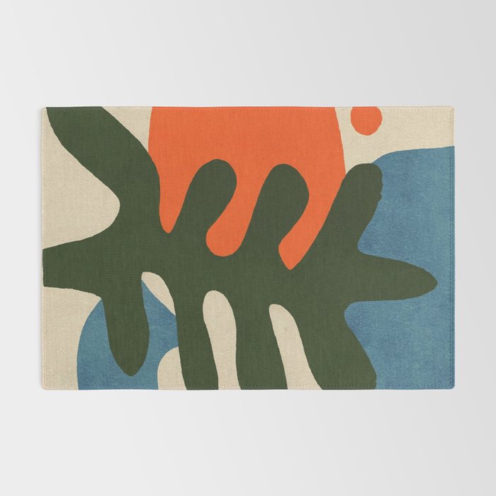 Abstract Sun and Leaf Shapes Rug Gallery Image 2