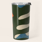 Abstract Sun and Leaf Shapes Travel Mug Gallery Image 2