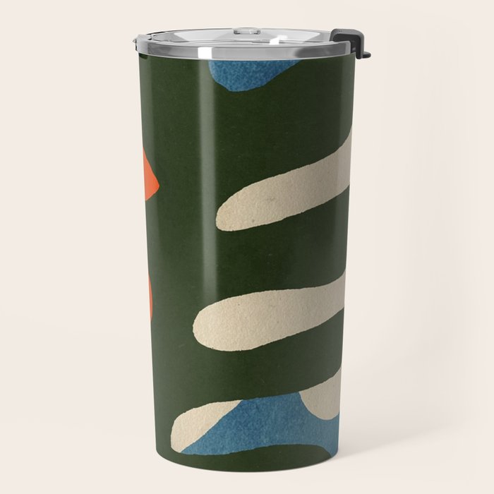 Abstract Sun and Leaf Shapes Travel Mug Gallery Image 2