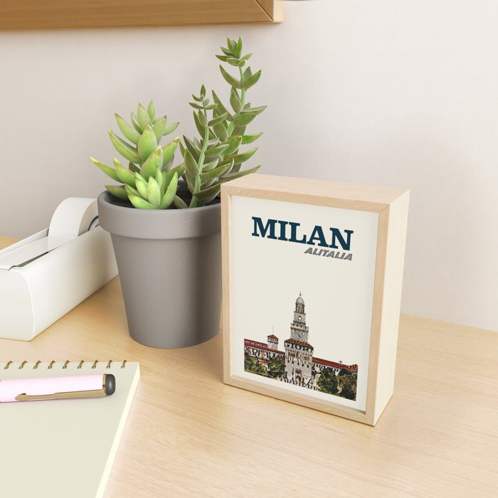 Milan Vintage Travel Poster, 1960s Mini Art Print Gallery Image 2