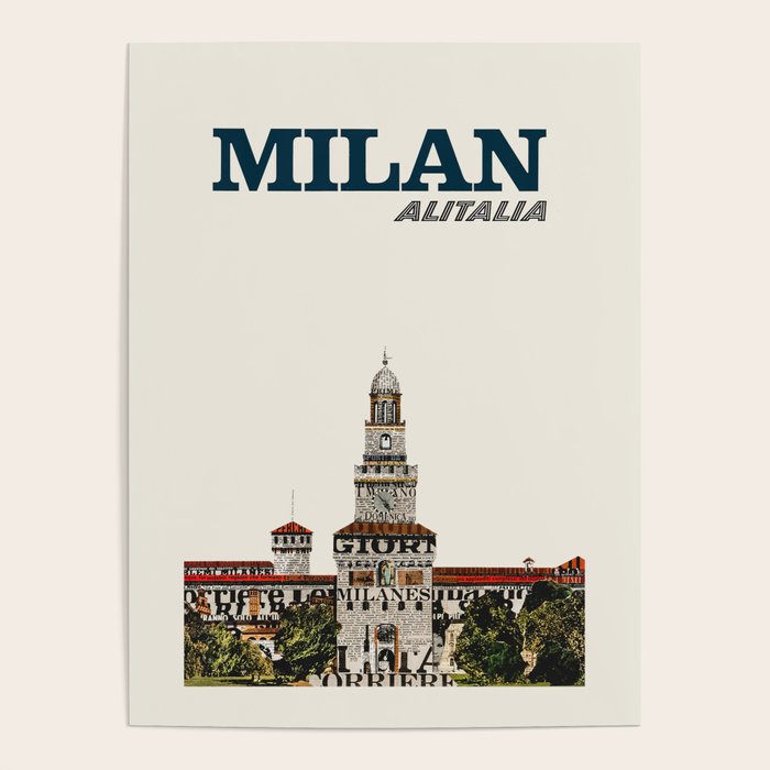 Milan Vintage Travel Poster, 1960s Poster Gallery Image 1