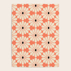 Retro Modern Daisy - Peach, Off-white and Black Poster Gallery Image 4