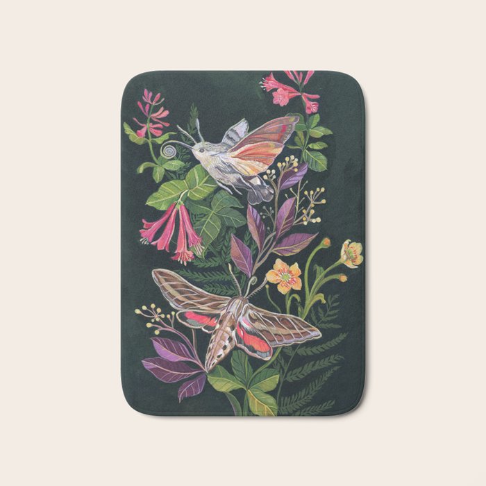 Hummingbird Moth Bath Mat Gallery Image 1