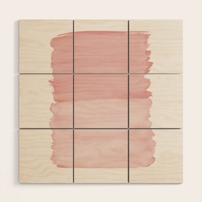 Blush Abstract Minimalism #1 #minimal #ink #decor #art #society6 Wood Wall Art Gallery Image 1
