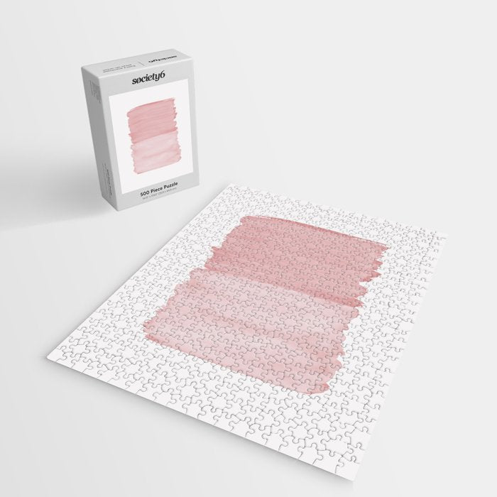 Blush Abstract Minimalism #1 #minimal #ink #decor #art #society6 Jigsaw Puzzle Gallery Image 2