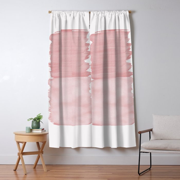 Blush Abstract Minimalism #1 #minimal #ink #decor #art #society6 Window Curtain Gallery Image 5