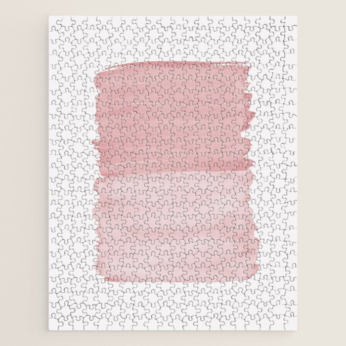 Blush Abstract Minimalism #1 #minimal #ink #decor #art #society6 Jigsaw Puzzle Gallery Image 1