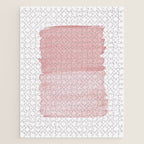 Blush Abstract Minimalism #1 #minimal #ink #decor #art #society6 Jigsaw Puzzle Gallery Image 1