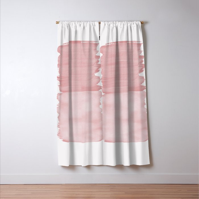 Blush Abstract Minimalism #1 #minimal #ink #decor #art #society6 Window Curtain Gallery Image 3