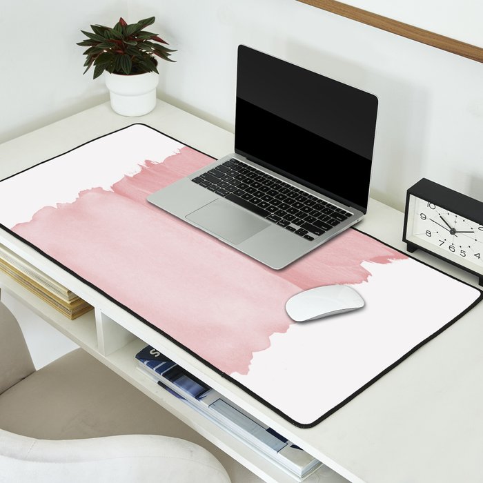Blush Abstract Minimalism #1 #minimal #ink #decor #art #society6 Desk Mat Gallery Image 2