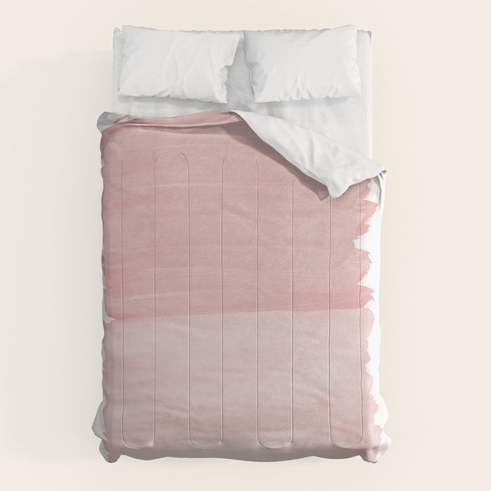 Blush Abstract Minimalism #1 #minimal #ink #decor #art #society6 Comforter Gallery Image 6