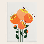 Orange Garden Flowers Poster Gallery Image 4