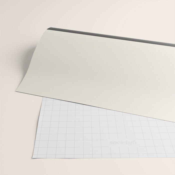 Minimalist Color Block Triple in Muted Mustard Gold, Charcoal, and Cream Beige Wrapping Paper Gallery Image 2