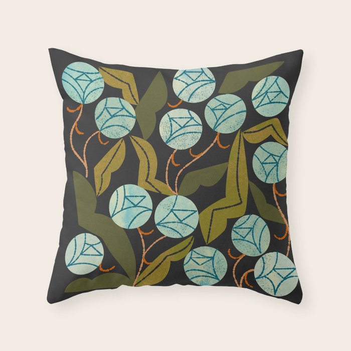 Pale Blue Roses Throw Pillow Gallery Image 6
