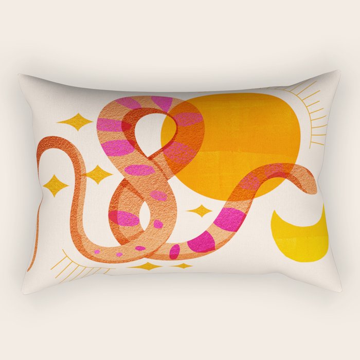 Abstraction_SUN_MOON_SNAKE_Minimalism_001 Rectangular Pillow Gallery Image 1