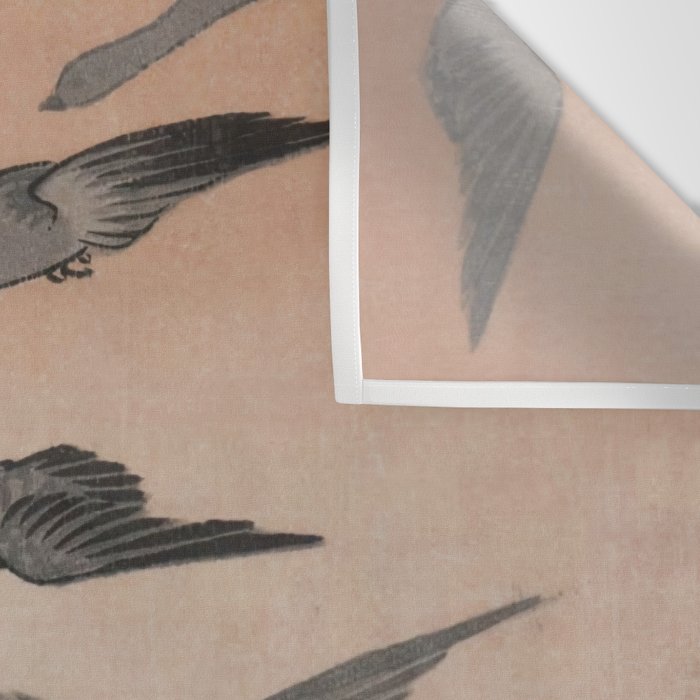 Utagawa Hiroshige Geese Flying under the Full Moon Wall Tapestry Gallery Image 3
