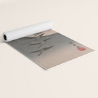 Utagawa Hiroshige Geese Flying under the Full Moon Yoga Mat Gallery Image 2