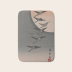 Utagawa Hiroshige Geese Flying under the Full Moon Bath Mat Gallery Image 1