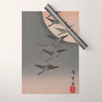 Utagawa Hiroshige Geese Flying under the Full Moon Wrapping Paper Gallery Image 1