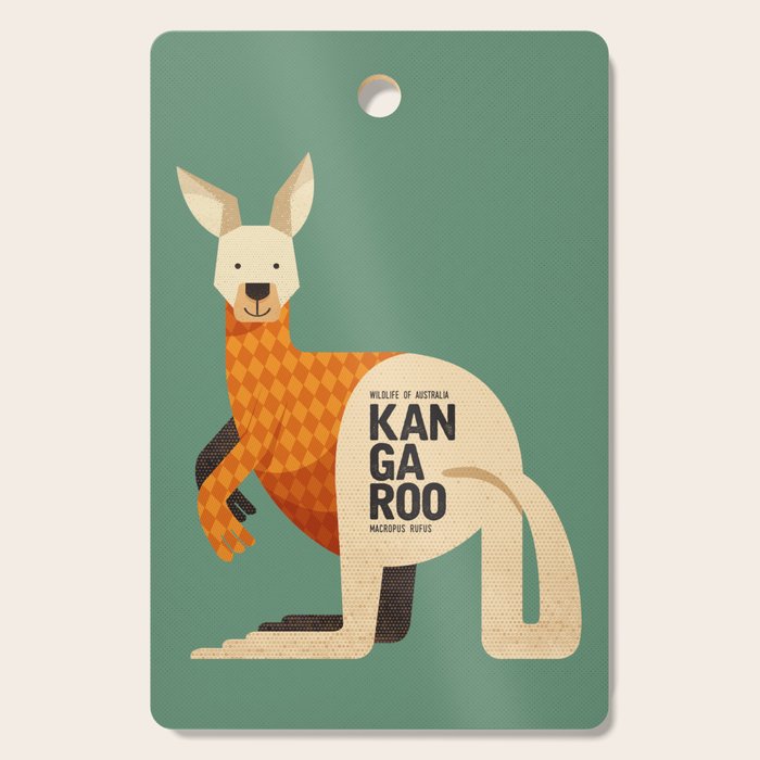 Hello Kangaroo Cutting Board Gallery Image 1