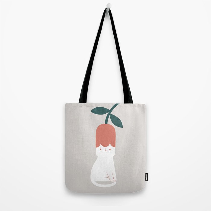 Cat and Plants: Flower Fragrance  Tote Bag Gallery Image 2