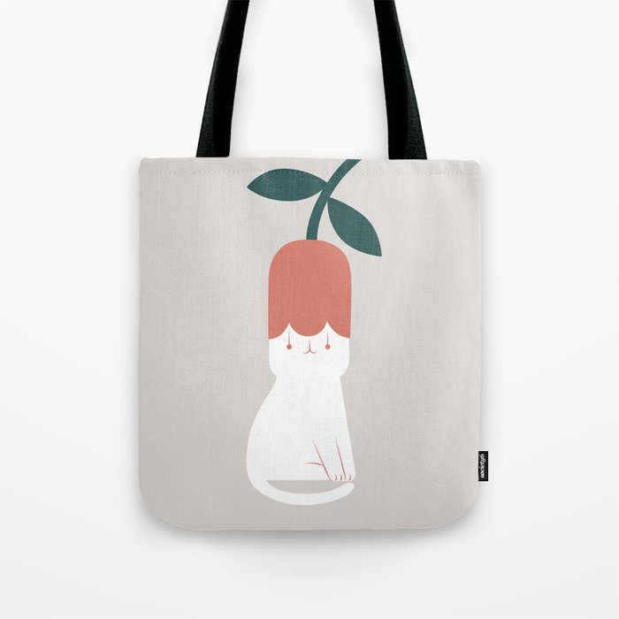 Cat and Plants: Flower Fragrance  Tote Bag Gallery Image 1